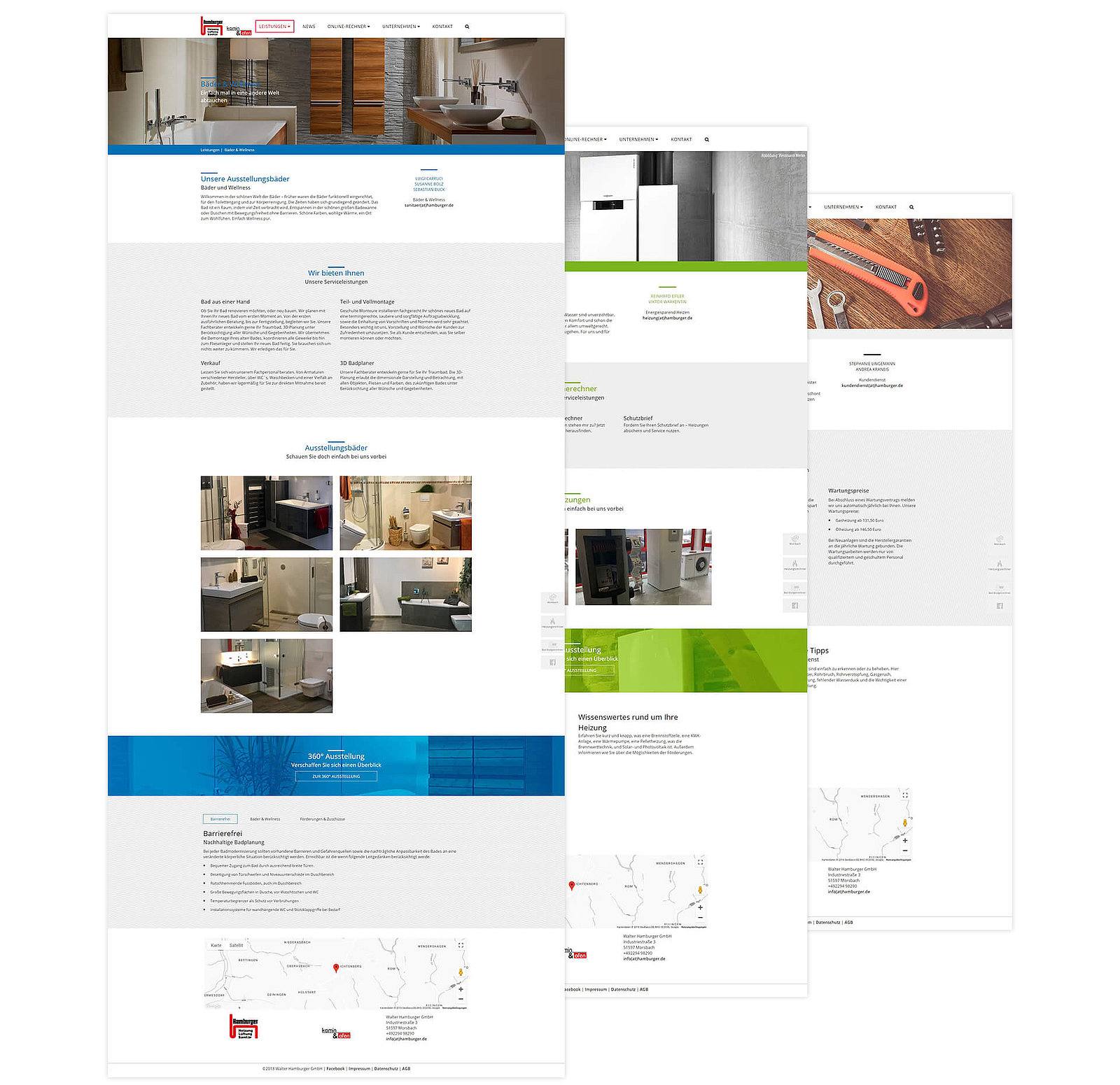 Typo3 Webseite Hamburger