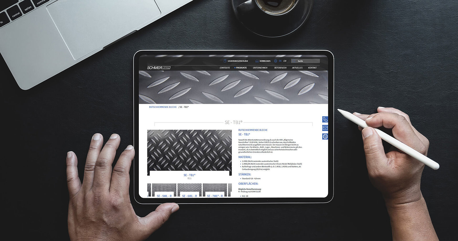 TYPO3 Website – Schmidt Edelstahl