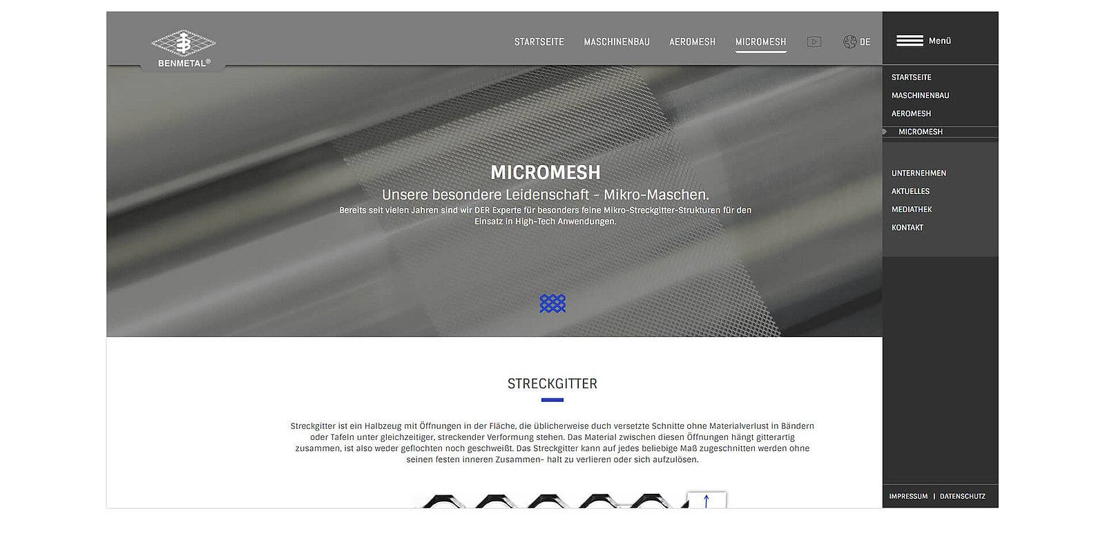 Typo3 Webseite Bender Einblick
